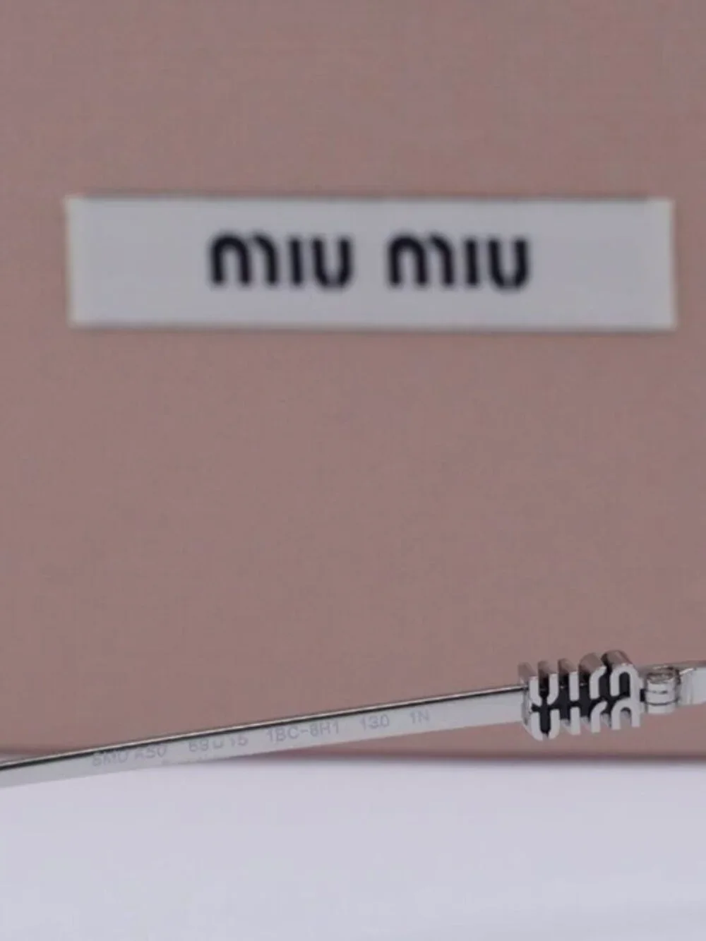 Miu Miu MUA50S 1BC8H1 Rectangle Sunglasses - Silver